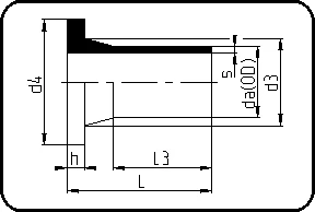 Stub prirubnica DIN, dugi trn, W/P-TW, brizganje, čeono + elektrofuzijsko zavarivanje, PE 100-RC crna – kod 062