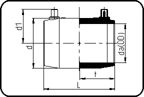 E-spojnica, MOP voda 10bar/gas 6bar, W/P-TW, brizganje, elektrofuzija, PE 100-RC crna – kod 173 (var. 003)