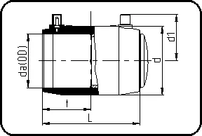 E-čep, MOP voda 16bar/gas 10bar, W/P-TW, brizganje, elektrofuzija, PE 100-RC crna – kod 174