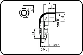 E-adapter koleno 90° sa mesinganim spoljašnjim navojem, W/P-TW, brizganje, elektrofuzija, PE 100-RC crna – kod 186