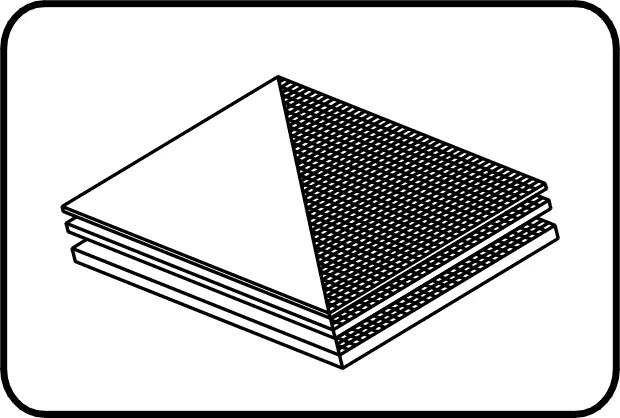 Ploča SK+ tkanina, sintetička tkanina 2000x1250mm, zaštitna folija na strani tkanine, ekstrudirana, zaštitna folija na jednoj strani, ECTFE prirodna – kod 670