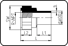Adapter ženski navoj, R-navoj/FRP-ojačan, brizganje, čeono + IR zavarivanje, PP Pure siva – kod 032