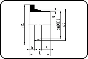 Stub prirubnica DIN, kratki trn, brizganje, čeono zavarivanje, AGRU-Vent PVDF – kod 012