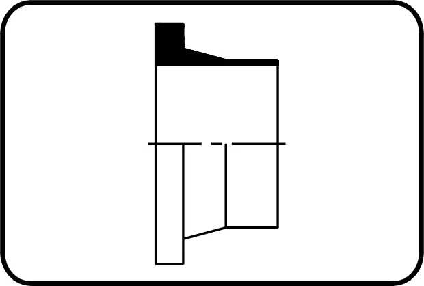 Stub prirubnica DIN, kratki trn, brizganje, čeono + IR zavarivanje, PVDF UHP prirodna – kod 012