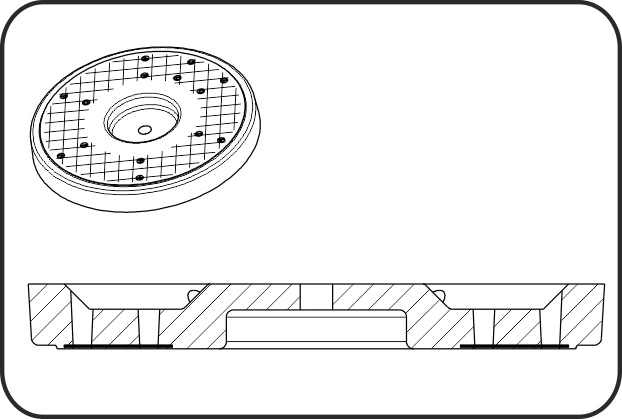 Hydroclick Induktofix disk, Montažni pribor, 4,5mm otvor, brizgano, Indukciono zavarivanje, PE 80 plava RAL5012 – kod 039.5